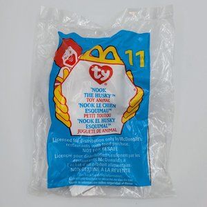 Nook The Husky #11 McDonald’s Toy Retired 1999 New Sealed TY Teenie Beanie Babie